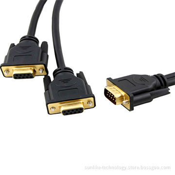 VGA Cables with PE Insulation, 85% Coverage and Molding Type